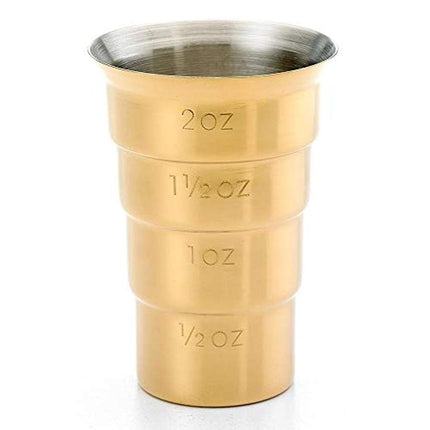 Barfly M37109GD Drink Jigger, 2 oz, Gold w/Out Han