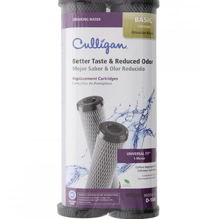 Culligan D-10A Cellulose Impregnated Basic Drinking Water Filtration Replacement Cartridge, 250 Gallons (2 Pack)