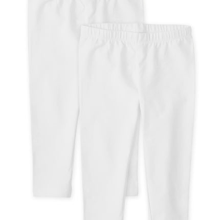 The Children's Place Girls Capri Leggings, White 2