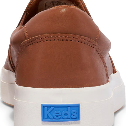 Keds Women's Pursuit Slip Leather Sneaker, Cognac, 10 M US