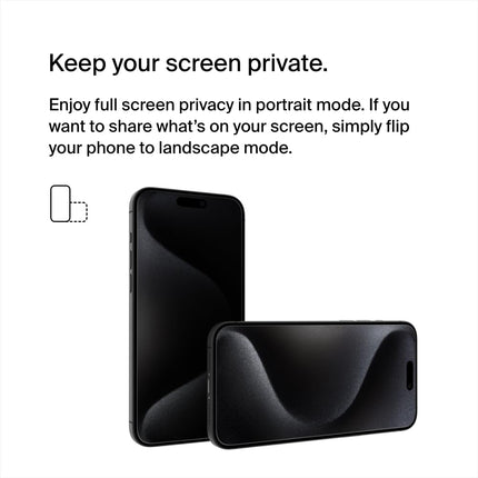 Belkin ScreenForce TemperedGlass Treated Privacy Screen Protector for iPhone 15 Pro Max - Slim & Scratch-Resistant - Includes Easy Align Tray for Bubble Free Application