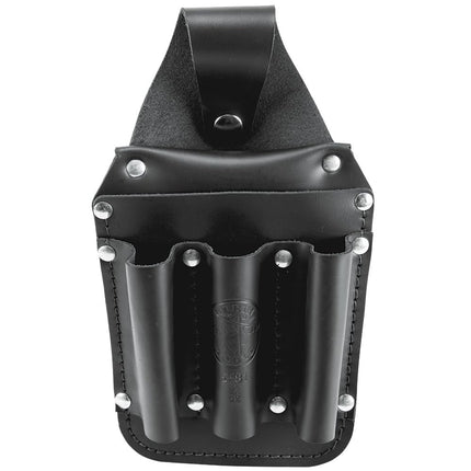 Klein Tools 5481 Tool Pouch, Back Pocket Electrician Tool Pouch made of Double Stitched and Riveted Leather, 6-Pocket, 5.75 x 2.5 x 10-Inch