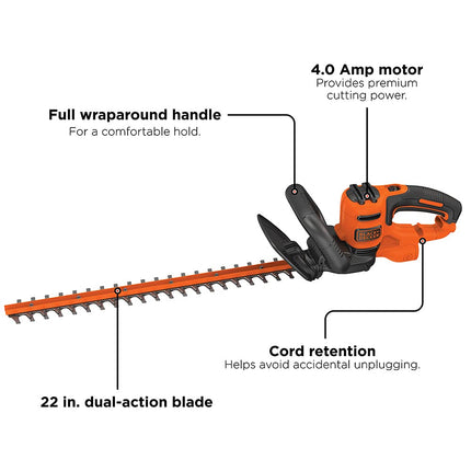 BLACK+DECKER BEHT350FF 22" Electric Hedge Trimmer