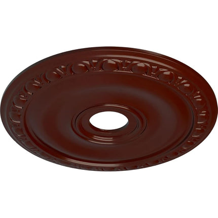 20"OD x 3 5/8"ID x 1"P Jackson Ceiling Medallion (Fits Canopies up to 5 1/8"), Hand-Painted Brushed Mahogany