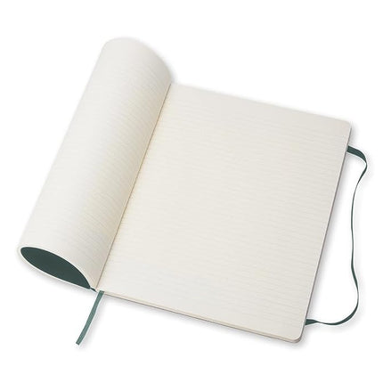 Moleskine Classic Notebook, Soft Cover, XL (7.5" x 9.5") Ruled/Lined, Forest Green, 192 Pages