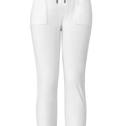 ALWAYS Women Jogger Sweatpants - Super Soft Stretch Lightweight Drawstrings Pants with Pork Chop Pockets, White, XXL