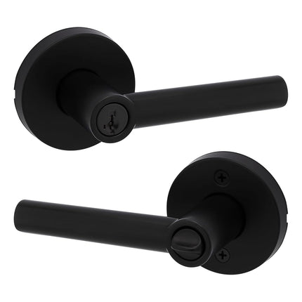 Kwikset Milan Entry Door Handle with Lock and Key,