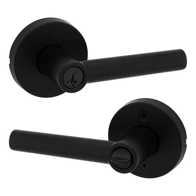 Kwikset Milan Entry Door Handle with Lock and Key,