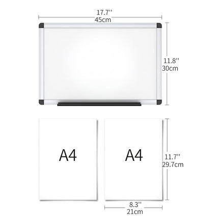 VIZ-PRO Magnetic Whiteboard/Dry Erase Board, 18 X 12 Inches, Includes 1 Eraser & 2 Markers & 4 Magnets…