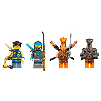 Set de construcción LEGO Ninjago Coche de Carreras EVO de Jay y Nya 71776 (536 Piezas)