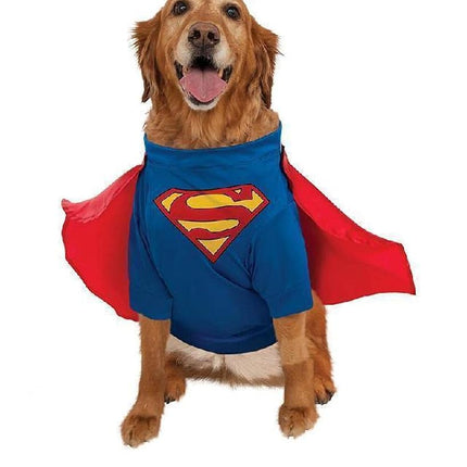 DC Comics Superman Shirt and Cape Pet Costume, As Shown, XL (Neck: 20", Girth: 27", Back: 28")