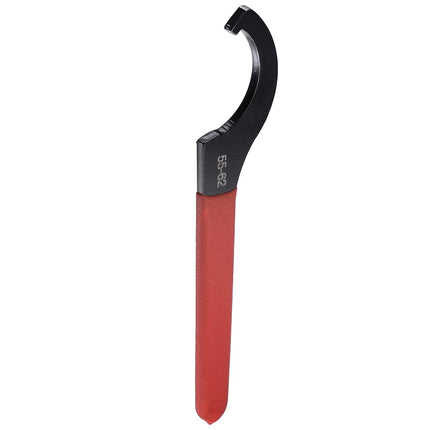 uxcell C Hook Spanner Wrench Collet Chuck for 55-62mm Round Nut, with Red Non-slip Handle 2pcs