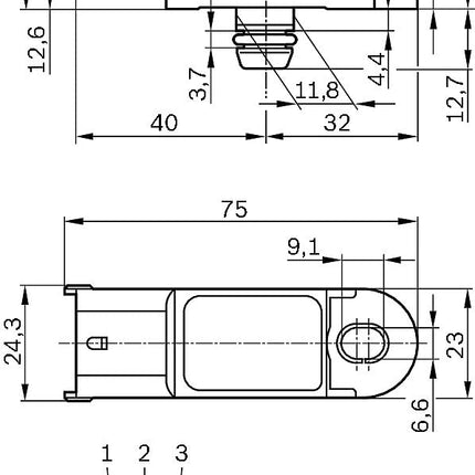 Bosch 0281002996 Pressure Sensor, Boost/MAP