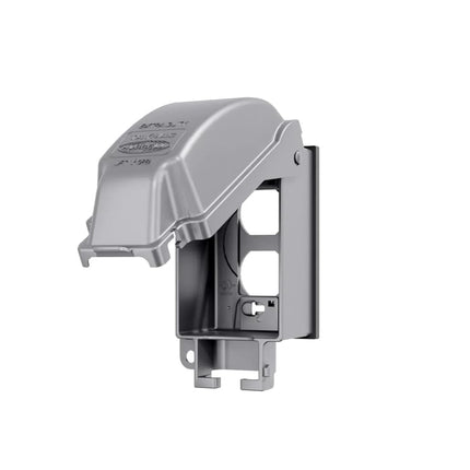 TayMac MX3200 RaynGuard Extra Duty Metal Weatherproof in-Use Cover, 1-Gang, Gray, 3.55 x 3.37 x 6.12 inches