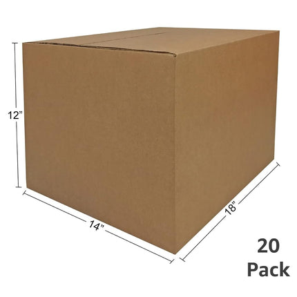 UBOXES 18" x 14" x 12" Moving Boxes, Bundles of 20 (BOXBUNDMED20)