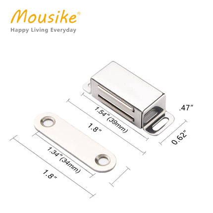 Moosike Cabinet Magnets Magnetic Door Catch Stainless Steel Door Magnet for Kitchen Bathroom Cupboard Wardrobe Closet Closures Cabinet Door Drawer Latch 20 lbs(20Pack)