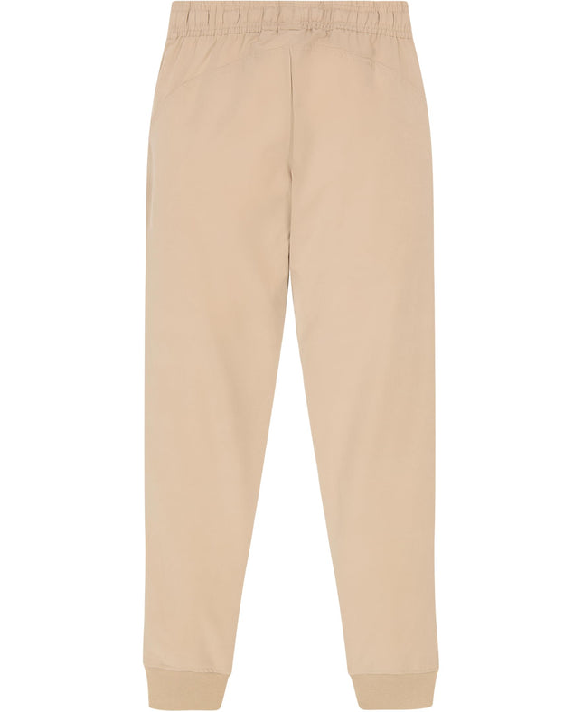 IZOD Girls' School Uniform Jogger Pants, Elastic Waistband with Drawstring Closure, Stretch Performance Fabric, Khaki, 7
