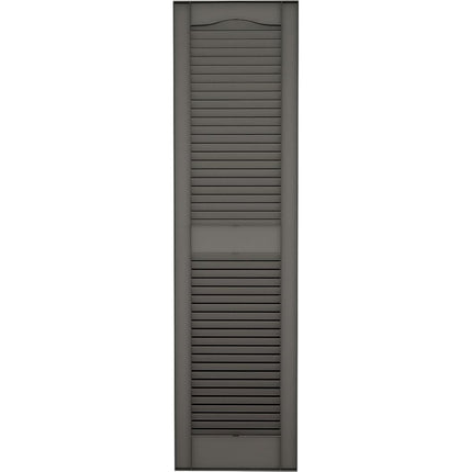 Ekena Millwork LL1C12X02400BD 12" W x 24" H Open Shutters with Center Slits Lifetime Vinyl Top with Fastener (Pair) Bordeaux