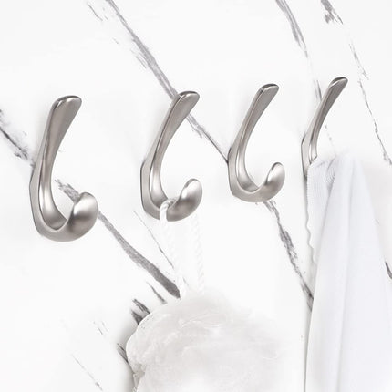 Metaliby 4 Pack Towel Hooks for Bathrooms Wall Mou