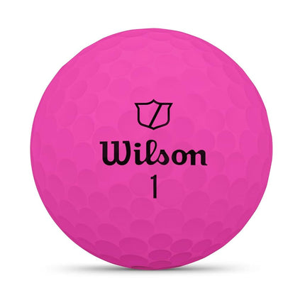 Wilson Duo Soft Golf Balls – Pink, 12-Pack, World's Softest Feel, High-Energy Core, Straighter Flight