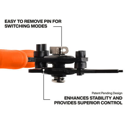 Klein Tools 73066 6 in 1 Convertible Pliers Set for Indoor and Outdoor Use 4 Interchangeable Heads with Right Angles, 45 Degree and 90 Degree