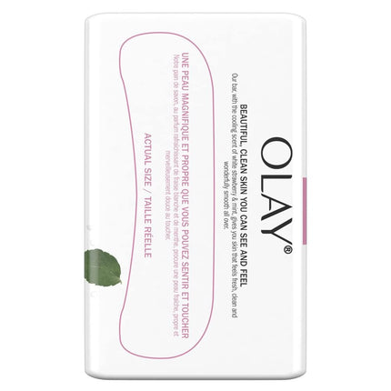 Olay Fresh Outlast Cooling White Strawberry and Mint Beauty Bar, 3.17 Ounce, 4 Count by Olay