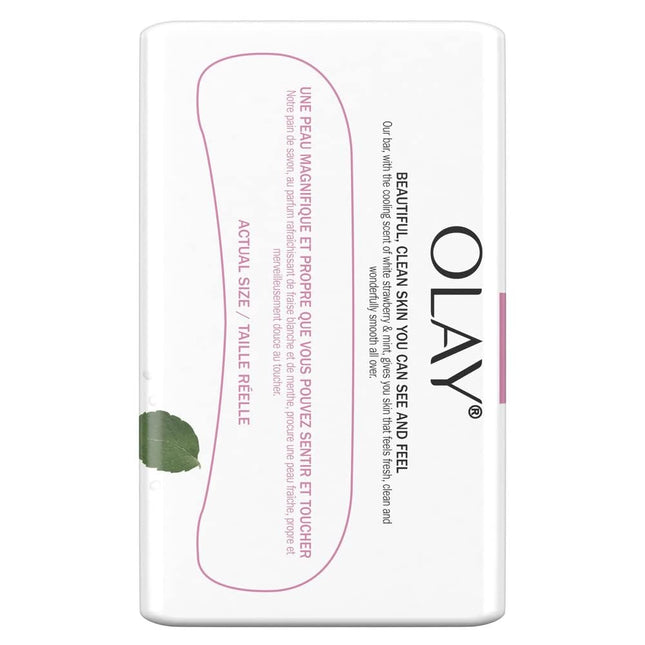 Olay Fresh Outlast Cooling White Strawberry and Mint Beauty Bar, 3.17 Ounce, 4 Count by Olay