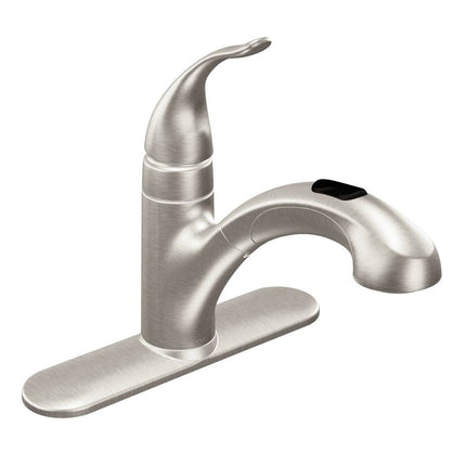 Moen 67315SRS Integra One-Handle Low Arc Pullout Kitchen Faucet, Spot Resist Stainless