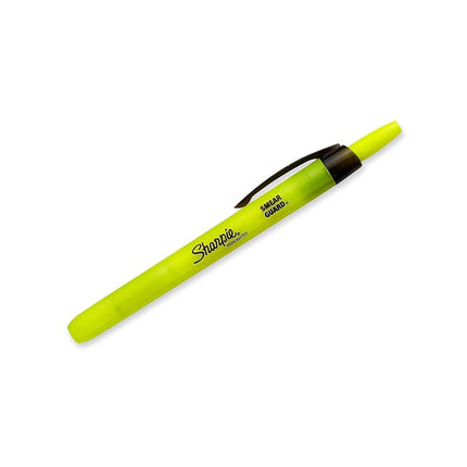 Sharpie Accent Retractable Highlighter, Chisel Tip, Fluorescent Yellow, 5-Count