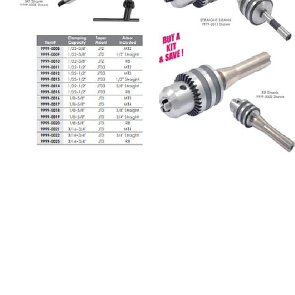 HHIP 9999-0014 3/8" JT2 Drill Chuck with 5/8" Straight Shank Arbor