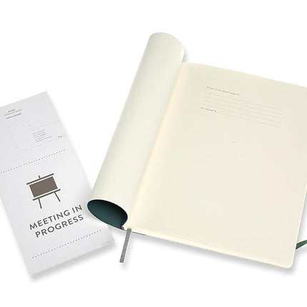 Moleskine - Pro Notebook, Professional Notebook Ideal for Office & Work - Soft Cover and Elastic Closure - Size Extra Large 19 x 25 - Colour Forest Green, 192 Pages