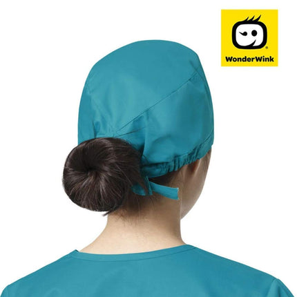 WonderWink Tie Back Scrub Cap, Khaki, One size
