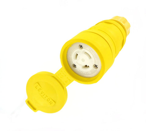Leviton Connector, 20 Amp, 347 Volt, Locking Blade