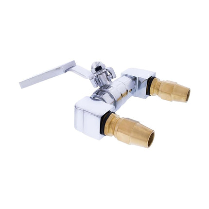 OneBlankWall 46106 Chrome 4 Inch Air Horn Valve Set - Low Rider Style