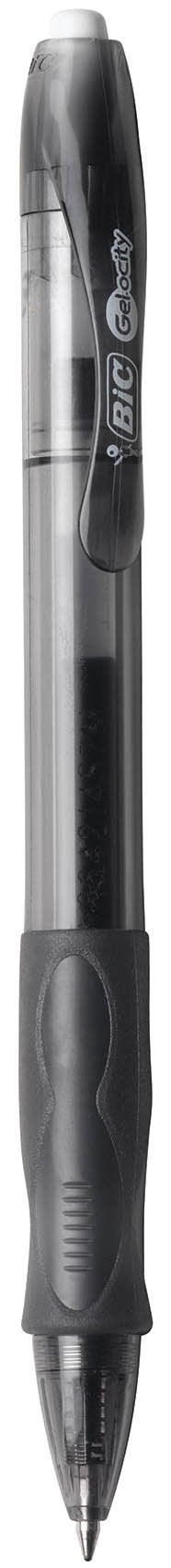 Bic Gel-ocity Retractable Gel Pen, Medium Point (0.7 mm), Black, 4-Count