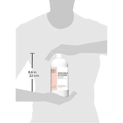 Glicerina Vegetal Glicerina 946 ml, Pura Natural Grado Alimenticio USP Grado Cosmético, Para Piel, Cabello, Manualidades, Aceite Base para Jabón - Kosher, Halal y Farmacéutico por Raw Plus Rare