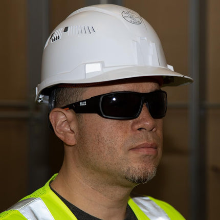 KLEIN TOOLS 60539 Safety Glasses, Professional PPE Protective Eyewear, Full Frame, Scratch Resistant and Anti-Fog, Polarized Lens