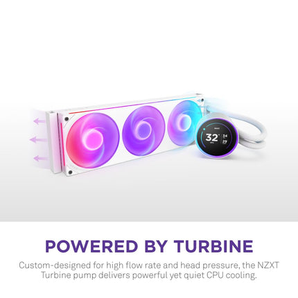 NZXT Kraken Elite 360 RGB - 360mm AIO CPU Cooler, LCD - White