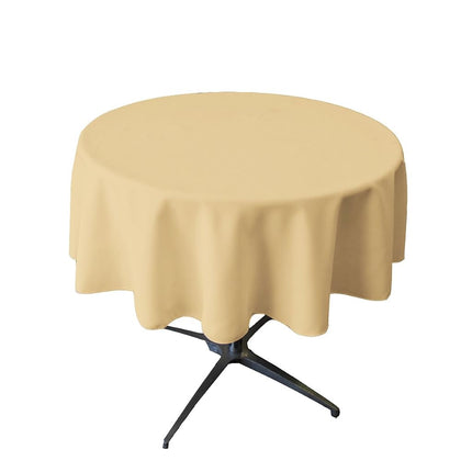 LA Linen Polyester Poplin Round Tablecloth, 58", K