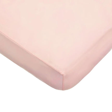 American Baby Company Supreme 100% Natural Cotton Jersey Knit Fitted Crib Sheet for Standard Crib and Toddler Mattresses, Blush Pink, Soft Breathable, for Girls