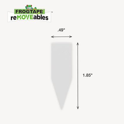 FrogTape reMOVEables Poster Strips, No Damage Hanging Strips, Removable Poster Hangers, Stick On Adhesive Wall Tape Alternative for Pictures, Home, School, Office, White, 16 Pairs (32 Strips)