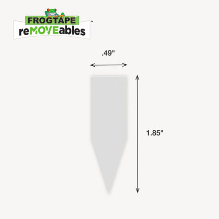 FrogTape reMOVEables Poster Strips, No Damage Hanging Strips, Removable Poster Hangers, Stick On Adhesive Wall Tape Alternative for Pictures, Home, School, Office, White, 16 Pairs (32 Strips)