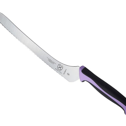 Mercer Culinary Millennia Offset Bread Knife, 9-Inch, Purple