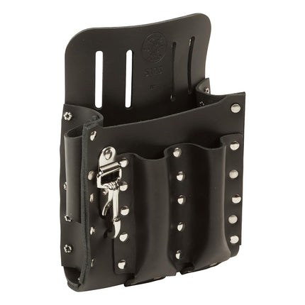 Klein Tools 5126 Leather Tool Pouch with Knife Sna