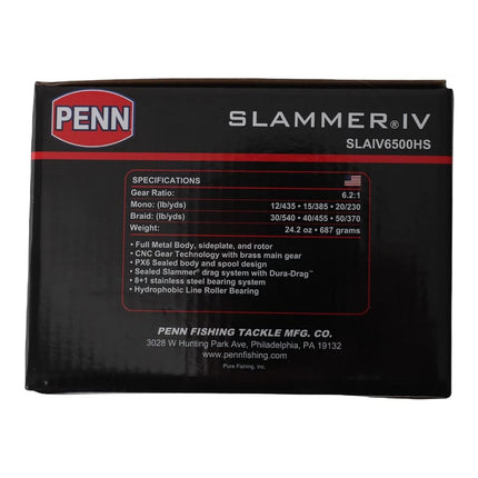 PENN Slammer IV Saltwater Spinning Reel - Full Metal, Heavy Duty Spin, Jigging or Lure Fishing Reel - Boat, Shore, Kayak