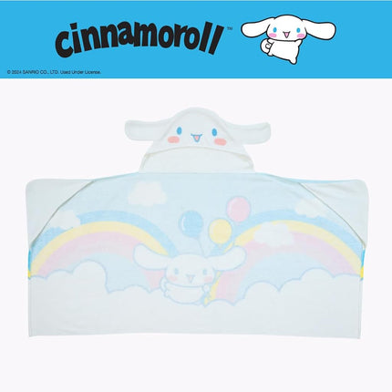 Franco Sanrio Cinnamoroll Kids Hooded Towel Super Soft Bath/Pool/Beach Soft Cotton Terry Towelling 24" x 50" Officially Licensed