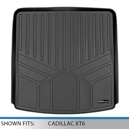 SMARTLINER All Weather Cargo Trunk Liner Floor Mat Behind 2nd Row Seat Black for 2020 Cadillac XT6 (No All Terrain Models)