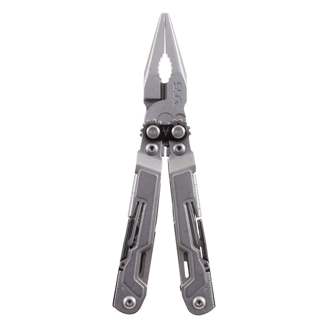 SOG PowerPint Mini Compact Stainless Steel Multi-Tool |18 Lightweight Specialty Tools & SOG Multitool Pliers Pocket Knife, Stone Wash