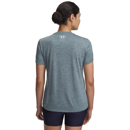 Under Armour Women's Tech Twist Short Sleeve Crew, (587) Jasper Blue / / White, XS