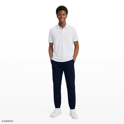 Izod Boys' School Uniform Performance Short Sleeve Solid Polo, White, 8